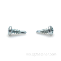 DIN7504N BLUE WHITE ZINC CROSSED PAN HEAD HEAD SCREW GRILLING